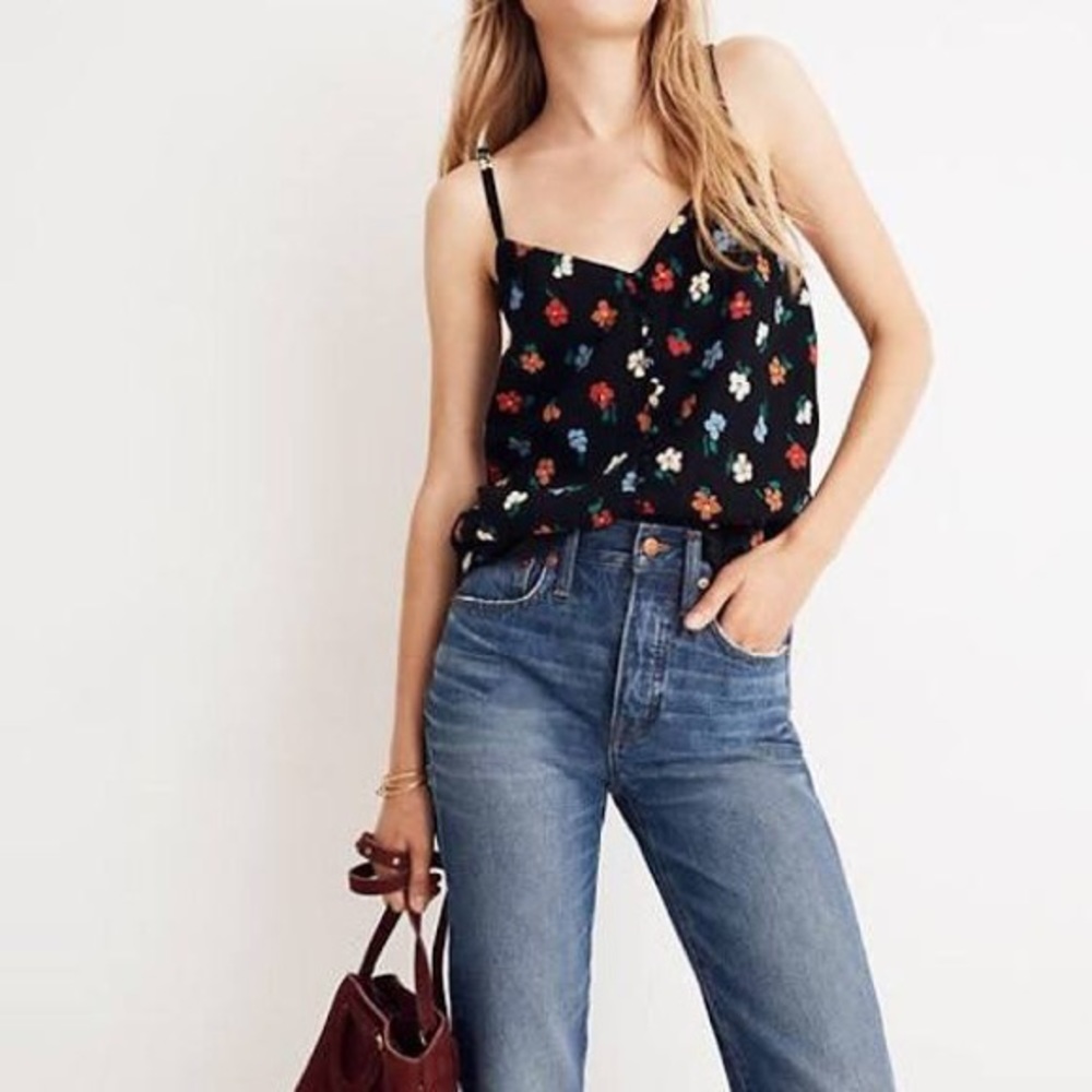 NWT Madewell print crop top. Size 4